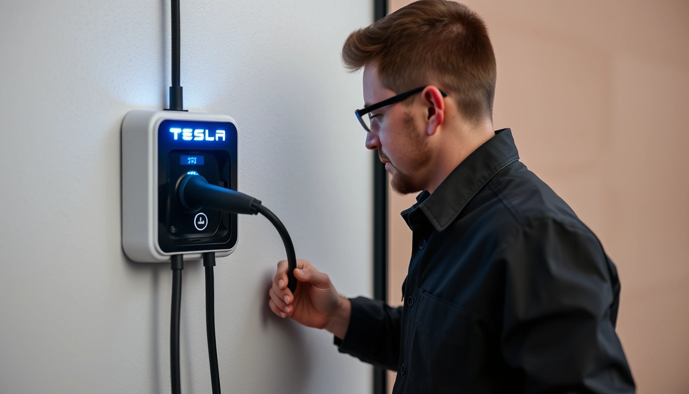Tesla Wall Connector installation Enid